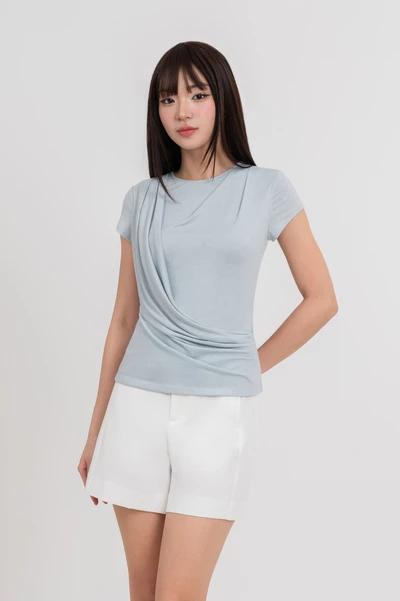 Simple Pleat Tee - Áo thun xếp ly