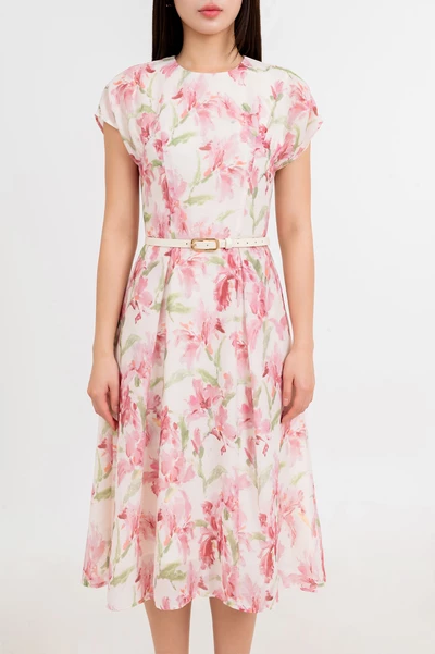 Midsummer Glow Dress - Đầm lụa tay hến