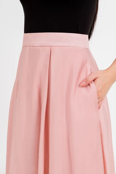 Spring Waltz Skirt - Chân váy lụa xếp ly