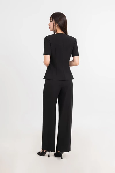 Black Poise Pants - Quần Tây ống suông