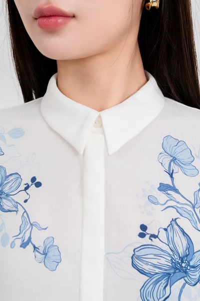 Celestial Bloom Shirt - Áo sơ mi lụa