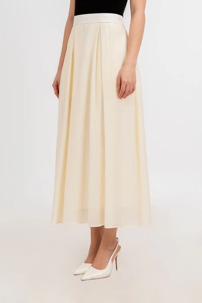 Spring Waltz Skirt - Chân váy lụa xếp ly