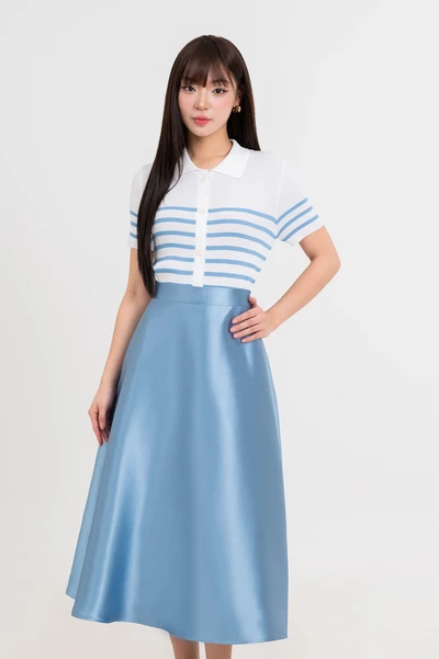 Sea Breeze Skirt - Chân váy xòe tafta