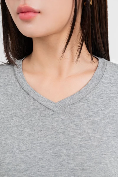 Áo thun basic cổ tim