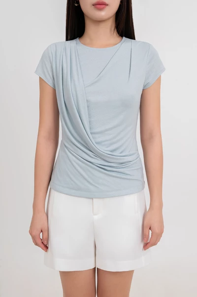 Simple Pleat Tee - Áo thun xếp ly