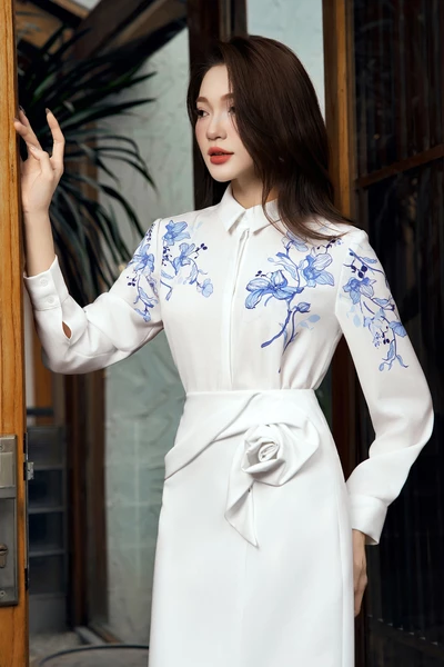 Celestial Bloom Shirt - Áo sơ mi lụa