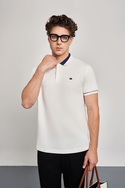 Áo Polo Modal Slim Fit phối cổ MS 57E4214