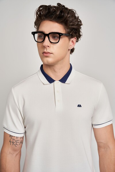 Áo Polo Modal Slim Fit phối cổ MS 57E4214