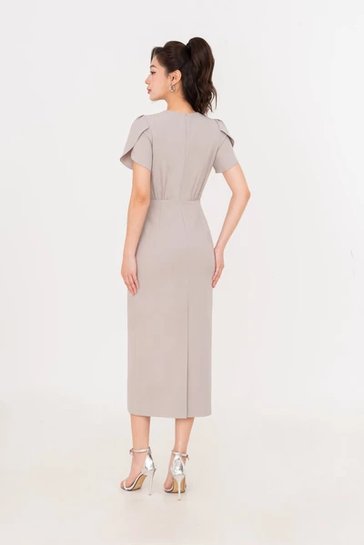 Chic Pleated Dress - Đầm ôm Tuytsi