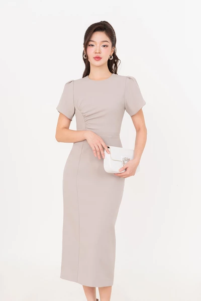 Chic Pleated Dress - Đầm ôm Tuytsi