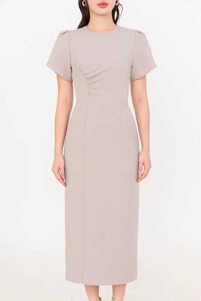 Chic Pleated Dress - Đầm ôm Tuytsi