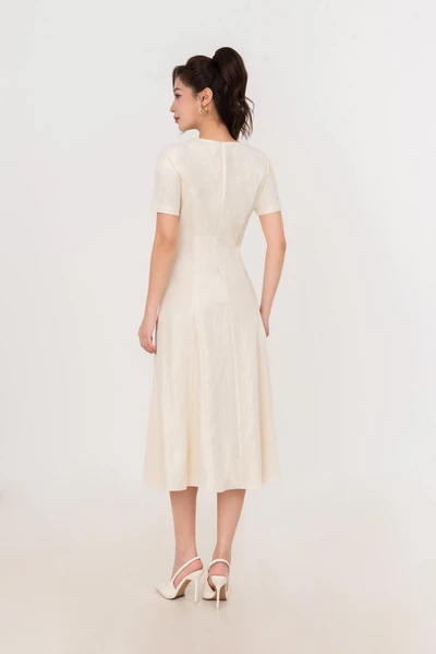 White Flare Dress - Đầm xòe Tuytsi