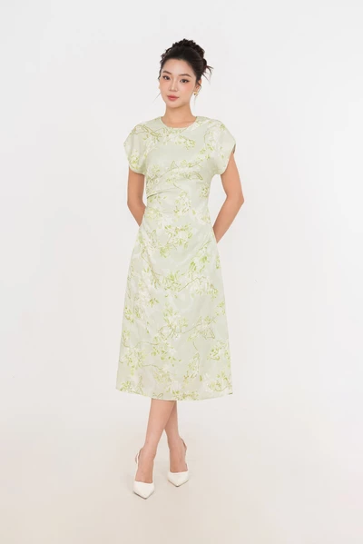 Sunleaf Dress - Đầm lụa ôm xếp ly