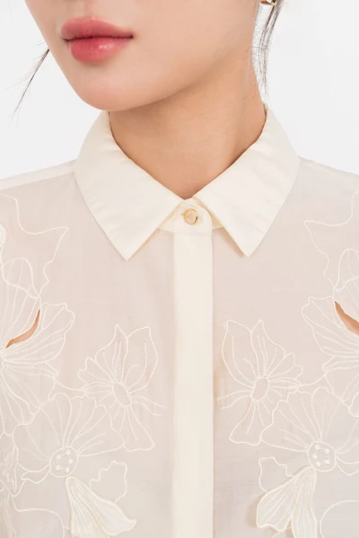 Leafbloom Blouse - Áo sơ mi Tencel