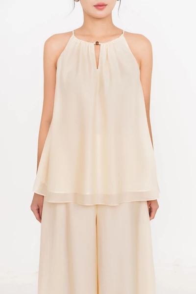 Moonlit Silk Top – Áo hai dây cổ yếm