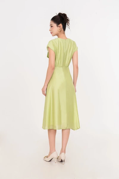 Tencel Midi Dress - Đầm xòe cách điệu