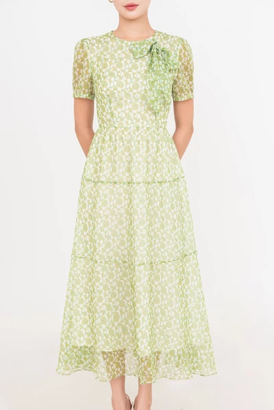 Petal Drift Dress - Đầm xòe cách điệu