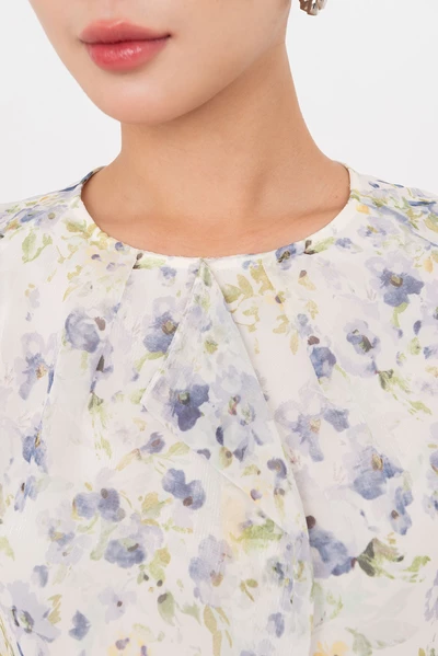 Citrus Bloom Dress - Đầm lụa hoa xòe