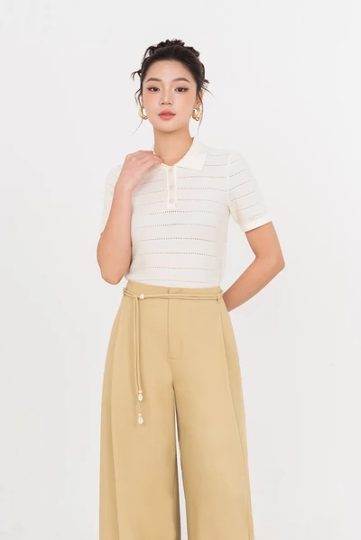 Sand Knit Polo – Áo polo len