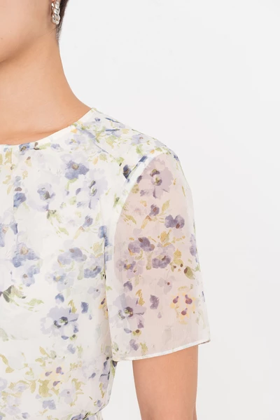 Citrus Bloom Dress - Đầm lụa hoa xòe