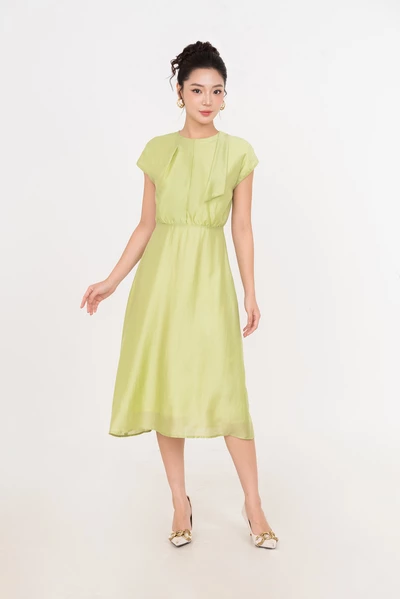 Tencel Midi Dress - Đầm xòe cách điệu