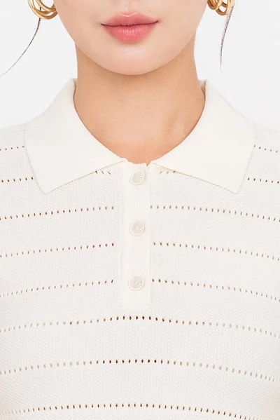 Sand Knit Polo – Áo polo len