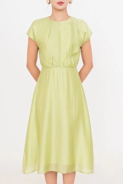 Tencel Midi Dress - Đầm xòe cách điệu