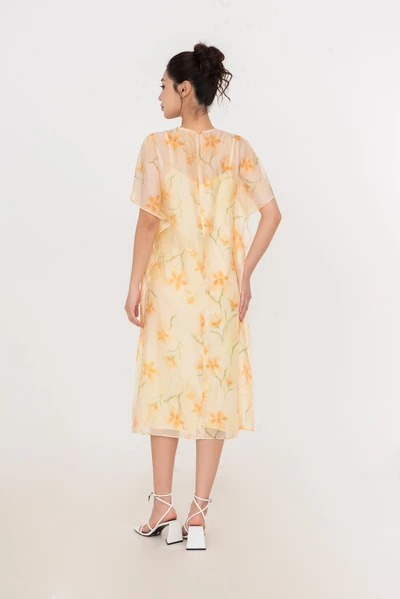 Sunbloom Dress – Đầm lụa họa tiết hoa pastel