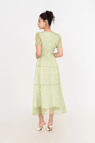 Petal Drift Dress - Đầm xòe cách điệu