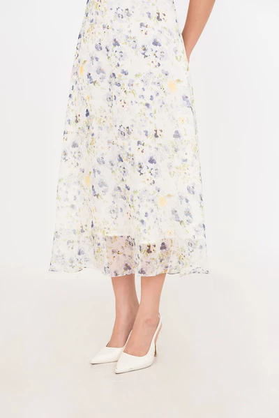 Citrus Bloom Dress - Đầm lụa hoa xòe