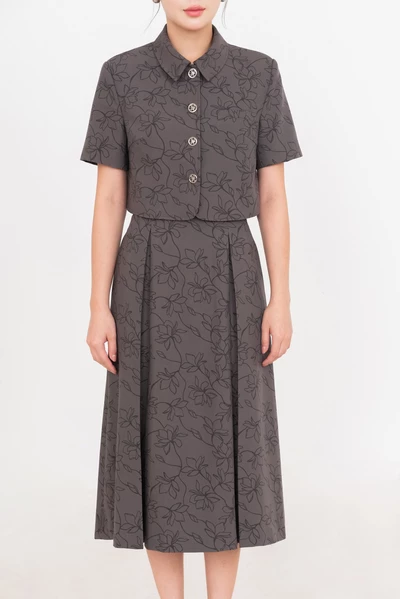 Enchanted Waltz - Áo Croptop cổ đức
