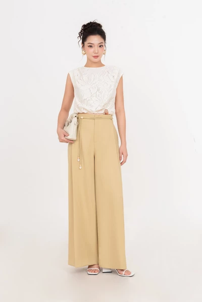 Golden Dune Pants – Quần suông lưng cao