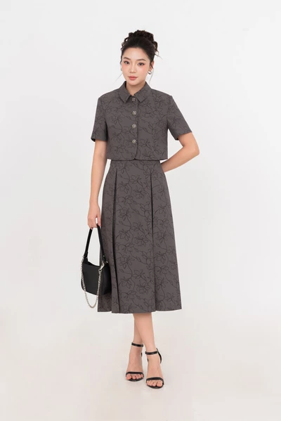 Enchanted Waltz - Áo Croptop cổ đức
