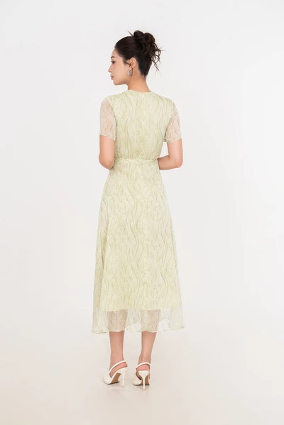 Citrus Bloom Dress - Đầm lụa hoa xòe