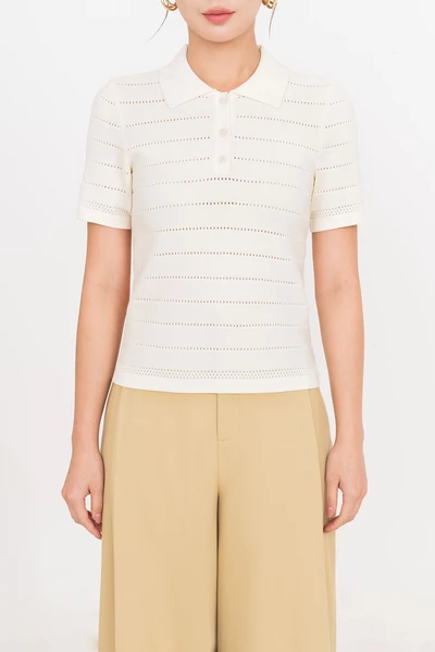 Sand Knit Polo – Áo polo len