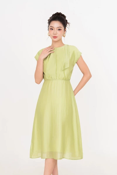 Tencel Midi Dress - Đầm xòe cách điệu