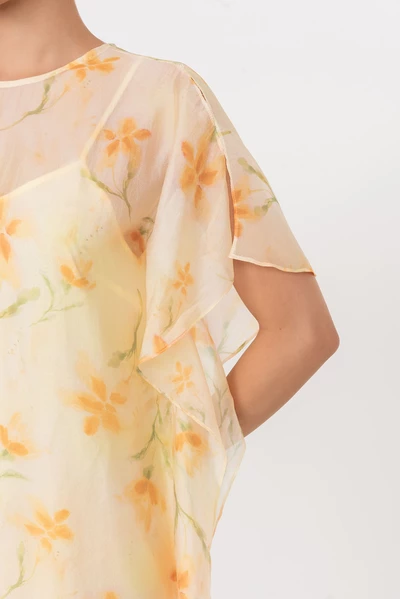 Sunbloom Dress – Đầm lụa họa tiết hoa pastel