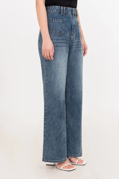 Quần jeans túi vuông