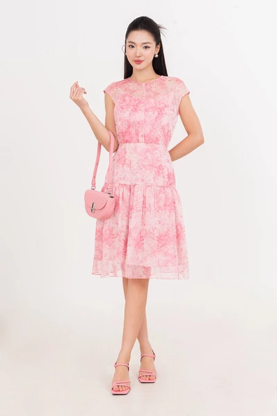 Blush Garden Dress - Đầm hoa xòe