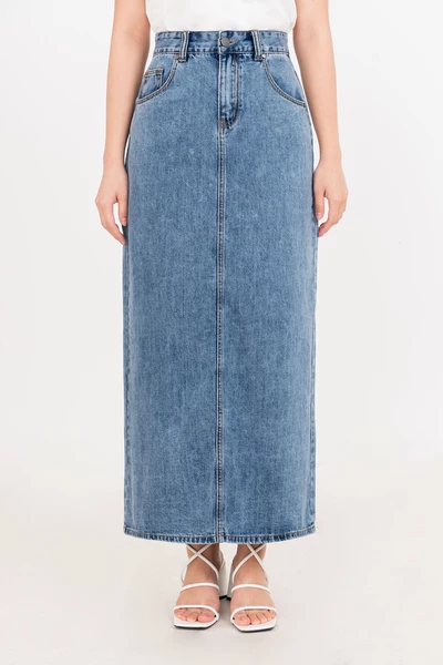 A Line Denim Skirt - Chân váy Jeans