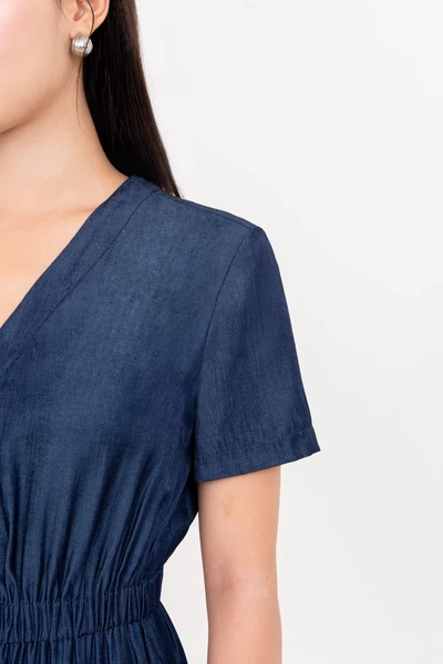 Button Down Dress – Đầm xòe xếp tầng