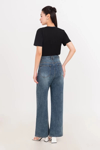 Quần jeans túi vuông