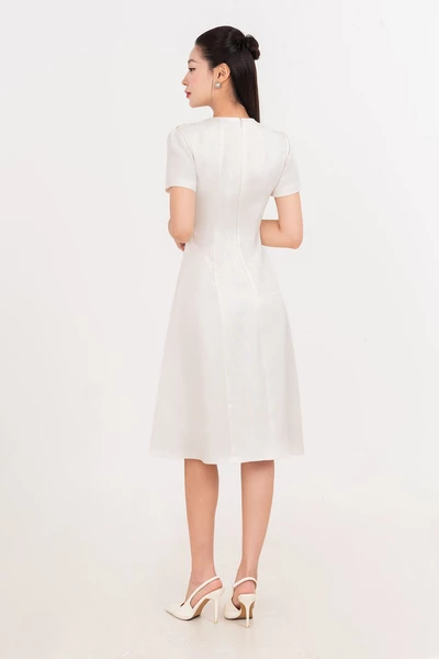 Flower Accent Dress - Đầm xòe Oganza