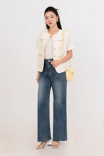 Parisian Charm Blazer – Áo tuytsi phối tweed