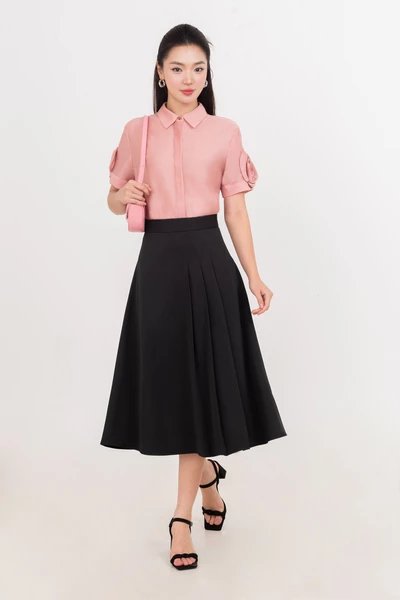 Blossom Tencel Shirt – Áo sơ mi đính hoa