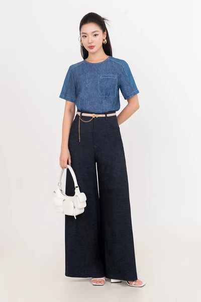 Blue Breeze Shirt - Áo kiểu phối Denim