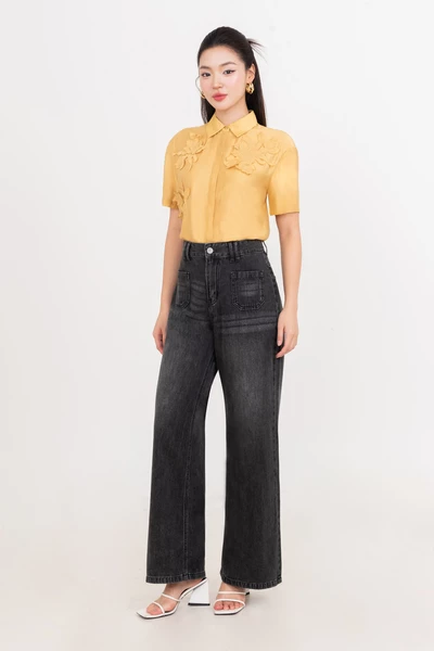 Quần jeans túi vuông