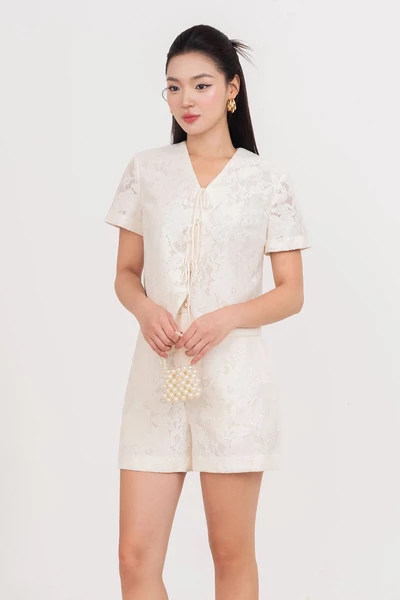 Lace High Shorts - Quần ren cạp cao