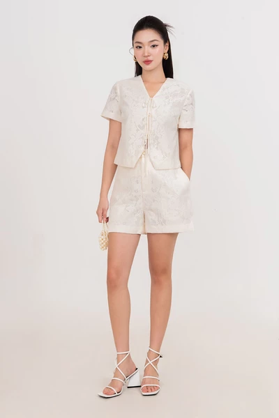 Lace High Shorts - Quần ren cạp cao