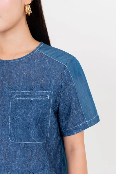 Blue Breeze Shirt - Áo kiểu phối Denim